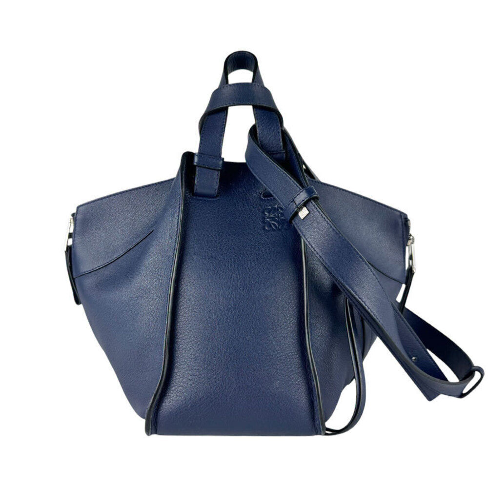 Loewe 2way Shoulder Bag Hammock leather Navy Blue